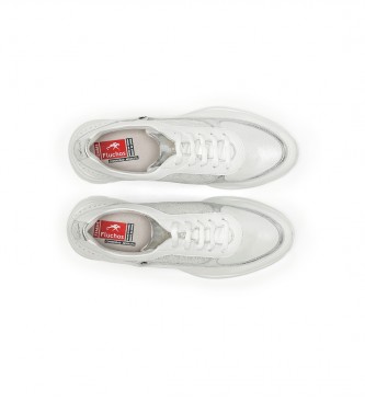 Fluchos White Olas Lder Sneakers -Hjde kile 6cm
