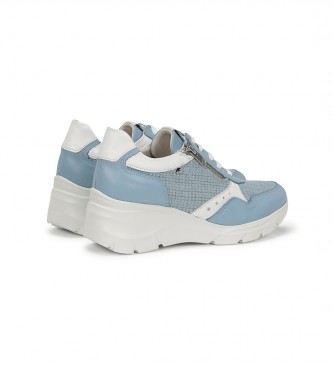 Fluchos Olas Leather Sneakers F1660 blue -Height wedge 6cm