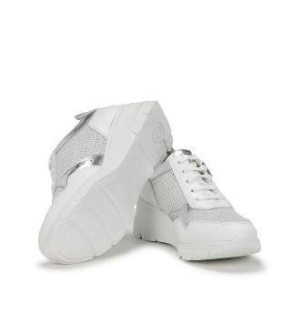 Fluchos Leather Sneakers Olas grey -Height wedge 6cm
