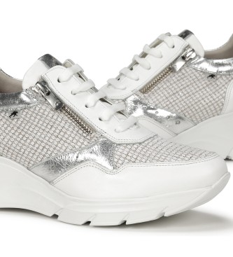 Fluchos Leder Sneakers Olas grau -Hhe Keil 6cm