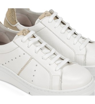 Fluchos Pompas lder sneakers hvid