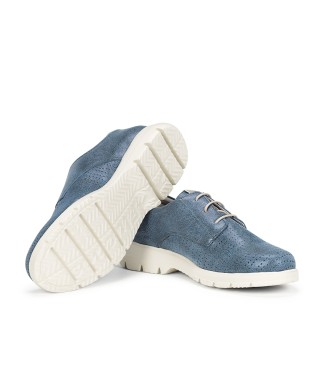 Fluchos Gladis F1689 leather slippers blue