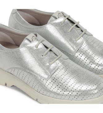 Fluchos Skórzane buty Gladis F1689 w kolorze srebrnym