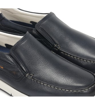 Fluchos Sapatos de couro F1696 Marinha negra