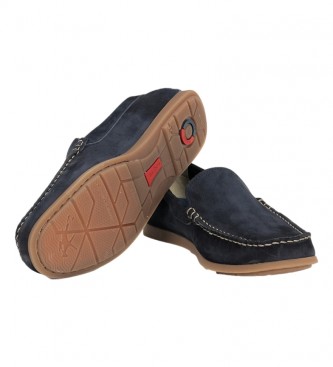 Fluchos Dark navy leather loafers F1729