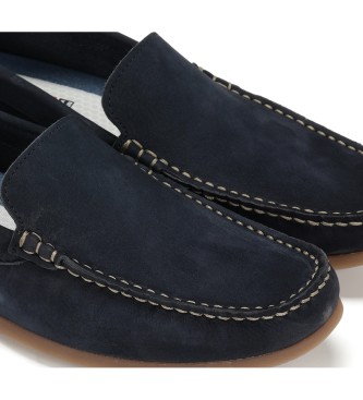 Fluchos Dark navy leather loafers F1729