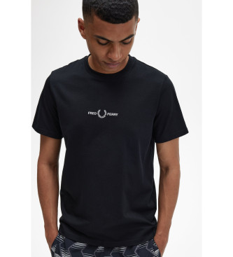 Fred Perry T-shirt med svart logotyp