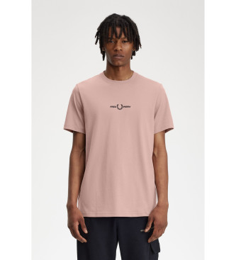 Fred Perry T-shirt med pink logo