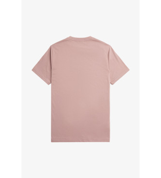 Fred Perry T-shirt com logtipo rosa