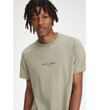 Fred Perry T-shirt com logtipo verde