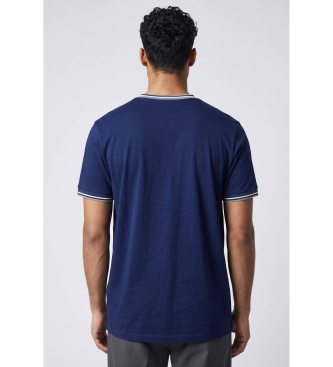 Fred Perry T-shirt met bies met twee blauwe strepen
