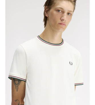 Fred Perry T-Shirt mit zwei grau-wei� gestreiften Borten