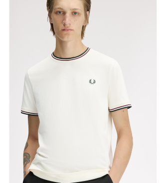 Fred Perry T-Shirt mit zwei grau-wei� gestreiften Borten