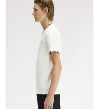 Fred Perry T-Shirt mit zwei grau-wei� gestreiften Borten
