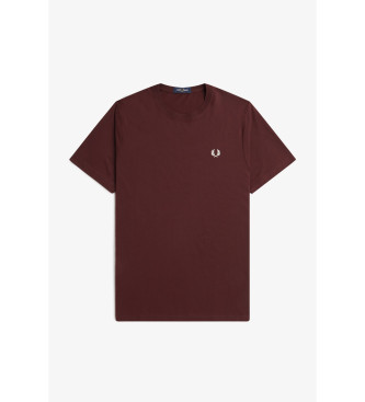 Fred Perry Maroon crew neck t-shirt