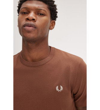 Fred Perry Brun t-shirt med rund halsringning