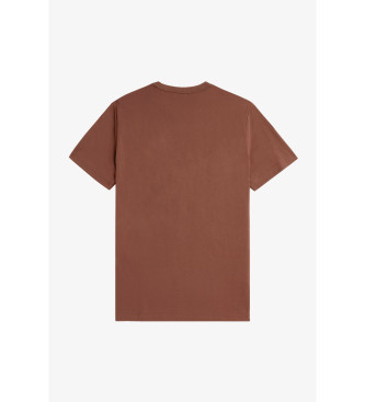 Fred Perry Brun t-shirt med rund halsringning