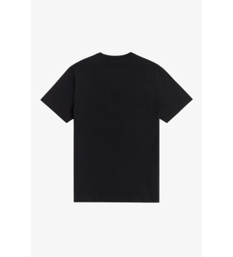 Fred Perry T-shirt preta com gola redonda