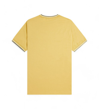 Fred Perry M1588 T-shirt gialla con doppia riga