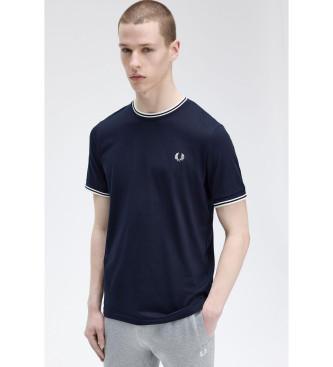 Fred Perry M1588 T-shirt con doppia riga blu