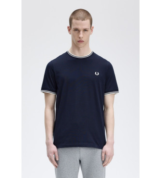 Fred Perry M1588 T-shirt con doppia riga blu