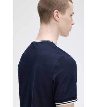 Fred Perry M1588 T-shirt con doppia riga blu