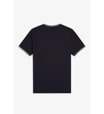 Fred Perry M1588 T-shirt con doppia riga blu