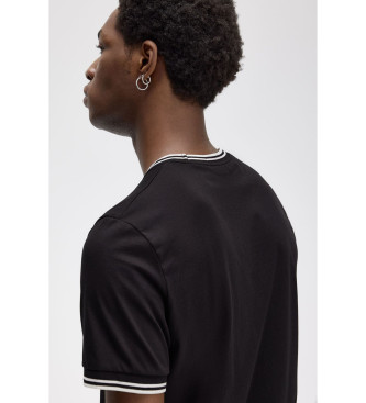 Fred Perry Camiseta Twin Tipped negro