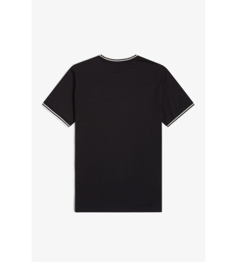 Fred Perry T-shirt met dubbele punt zwart