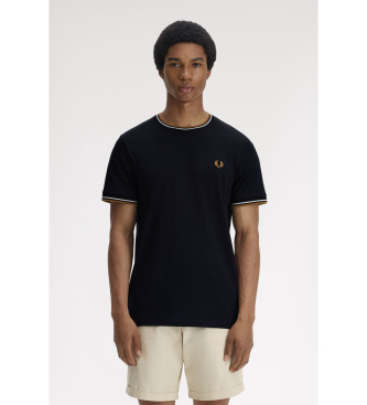 Fred Perry Camiseta Twin Tipped negro