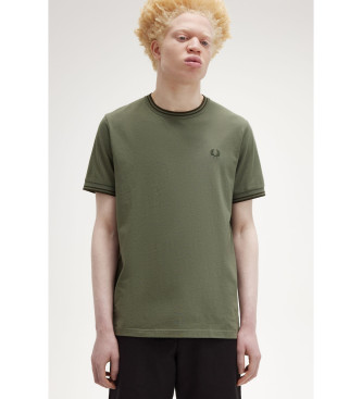 Fred Perry T-shirt met dubbele punt vede