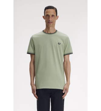 Fred Perry Camiseta Twin Tipped verde