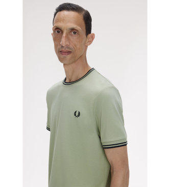 Fred Perry Camiseta Twin Tipped verde