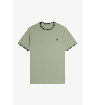 Fred Perry Camiseta Twin Tipped verde