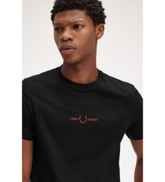 Fred Perry T-shirt com logtipo preto