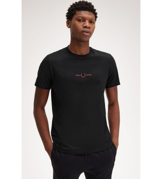 Fred Perry Logo-T-Shirt schwarz