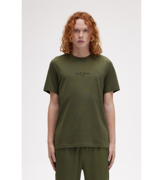 Fred Perry T-shirt com logtipo verde