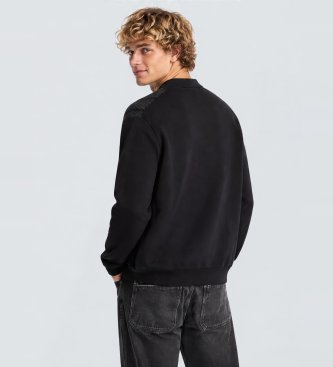 Fred Perry Black Textured Zip-Up Cardigan