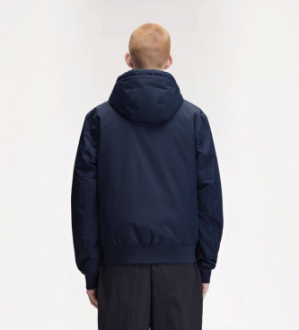 Fred Perry Marinblå Brentham-jacka med luva
