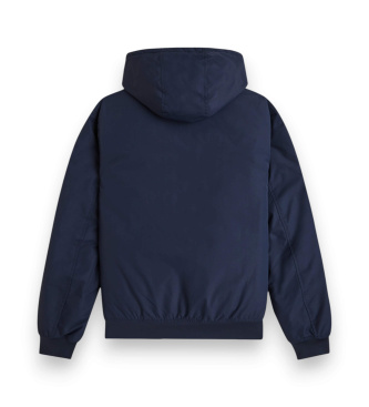 Fred Perry Marinblå Brentham-jacka med luva