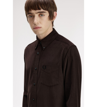 Fred Perry Brown Needle Cord shirt