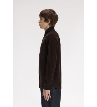 Fred Perry Brown Needle Cord shirt