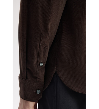 Fred Perry Brown Needle Cord shirt