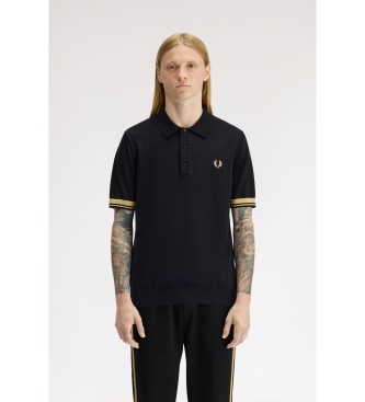 Fred Perry Polo Contraste negro, dorado