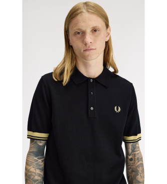 Fred Perry Polo Contraste negro, dorado
