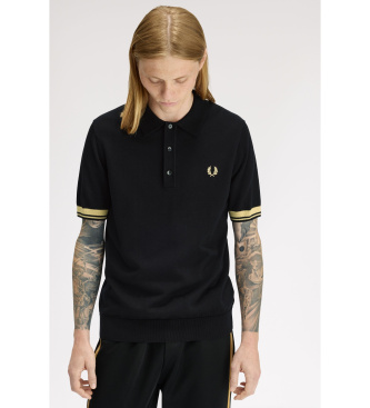 Fred Perry Polo Contraste negro, dorado