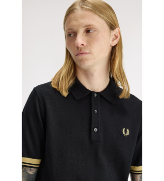 Fred Perry Polo Contraste negro, dorado