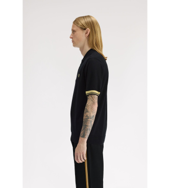Fred Perry Polo Contraste negro, dorado