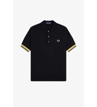 Fred Perry Polo Contraste negro, dorado