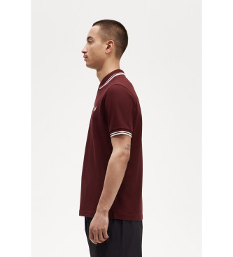 Fred Perry Polo  passepoils marron